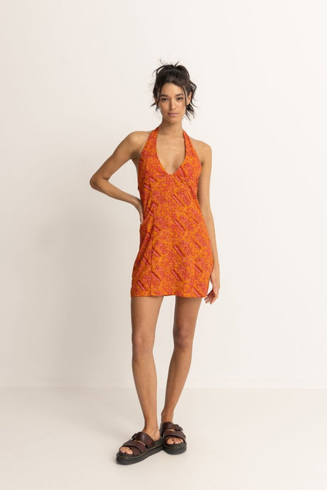 Adia Paisley Halter - Robe FemmeDressRhythm