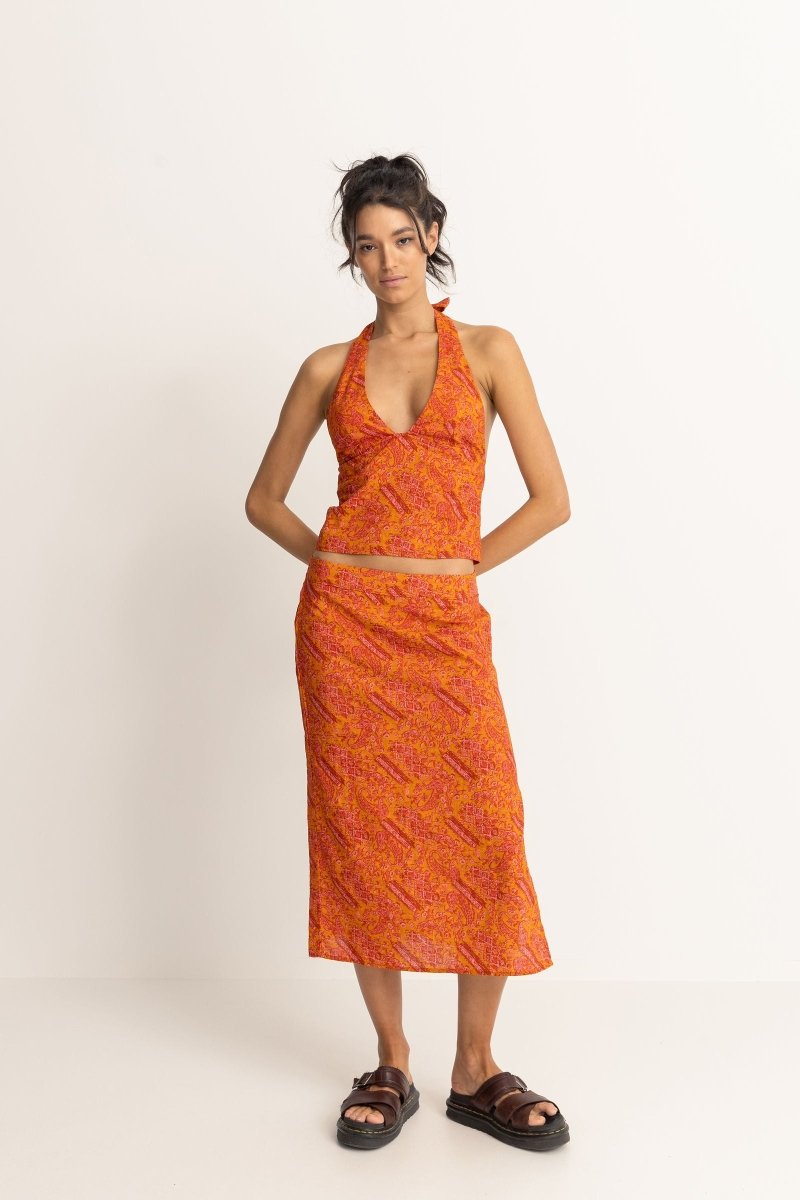 Adia Paisley Halter - Top FemmeDébardeursRhythm