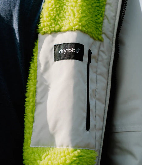 Advance - Poncho Impermeable Zippé Adulte Manches Longues Gris/CitronPonchosDryrobe