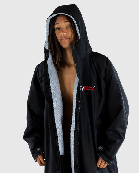 Advance - Poncho Impermeable Zippé Adulte Manches Longues Noir/GrisPonchosDryrobe