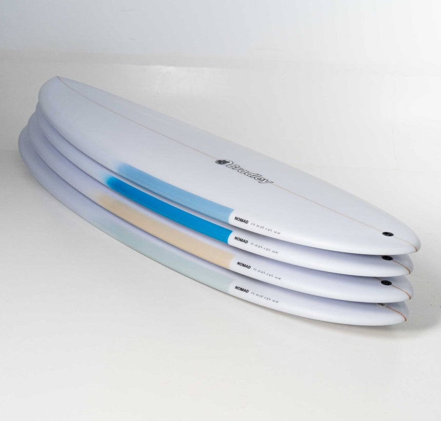 Bradley Nomad Fins Single + 2 Futures x 3 - Mid - LengthFunboard / HybrideBradley