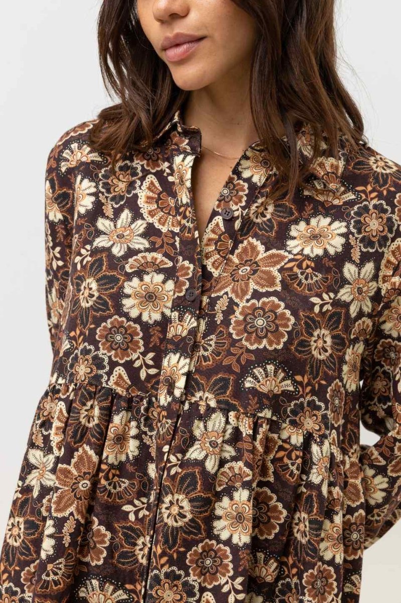 Cantabria Floral Tiered - Robe Courte FemmeDressRhythm