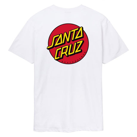 Classic Dot Chest Tee Shirt White Homme#Tee ShirtsSanta Cruz