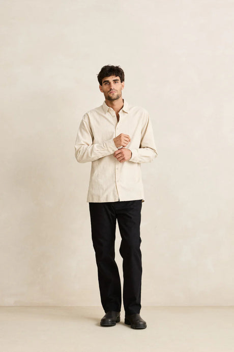 Classic Linen - Chemise Manches Longues HommeChemisesRhythm