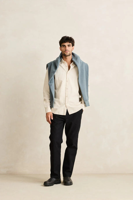 Classic Linen - Chemise Manches Longues HommeChemisesRhythm