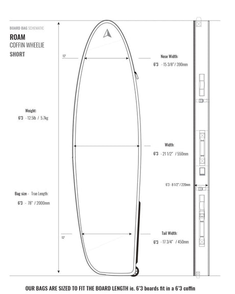 Coffin Wheelie 10Mm Housse De Surf VoyageHousses SurfRoam