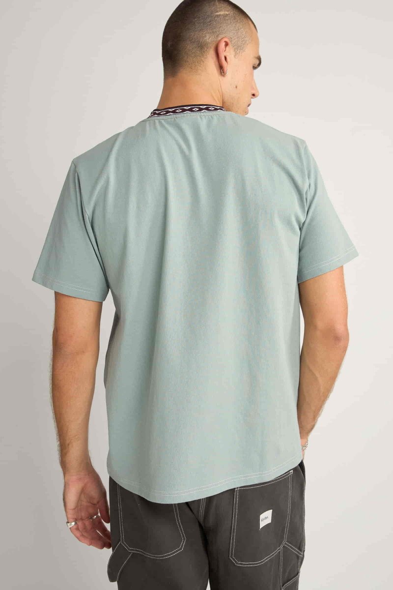 Contrast Neckband Ss T-Shirt Homme#Tee ShirtsRhythm