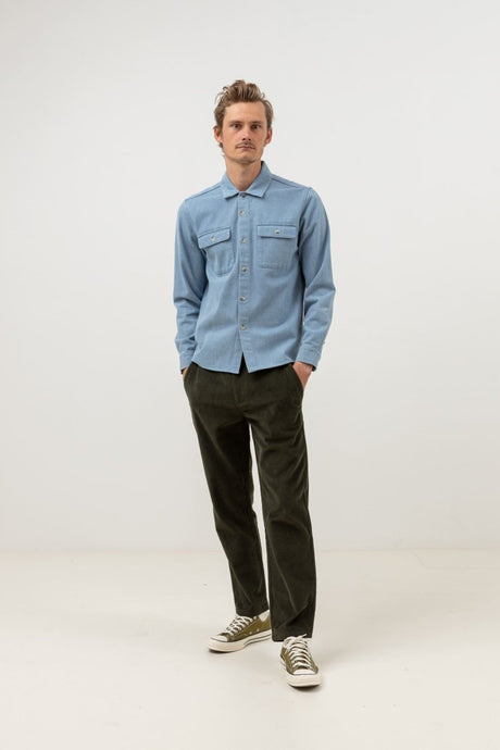 Denim Ls Shirt Chemise Jean Manches Longues HommeChemisesRhythm