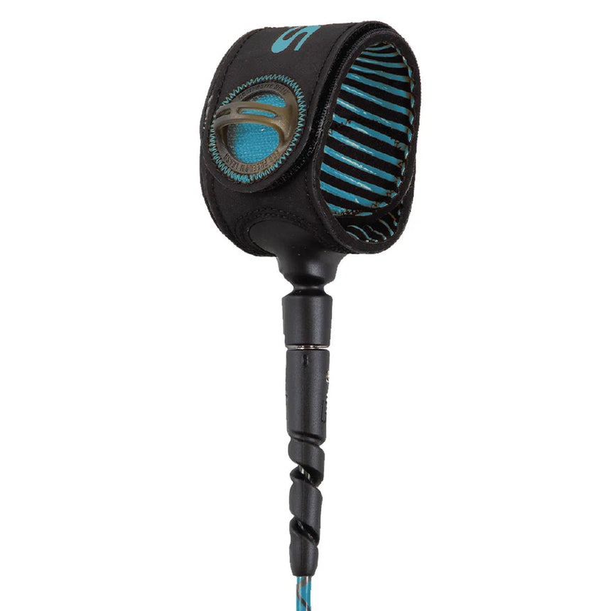 FCS Freedom Helix 6’ Comp Tranquil Blue/Black - Leash de SurfLeashsFcs