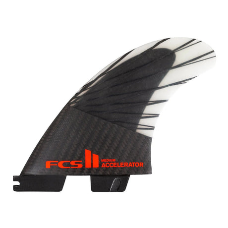 FCS II Accelerator PC Carbon Tri Retail Fins Black/Red#DérivesFcs
