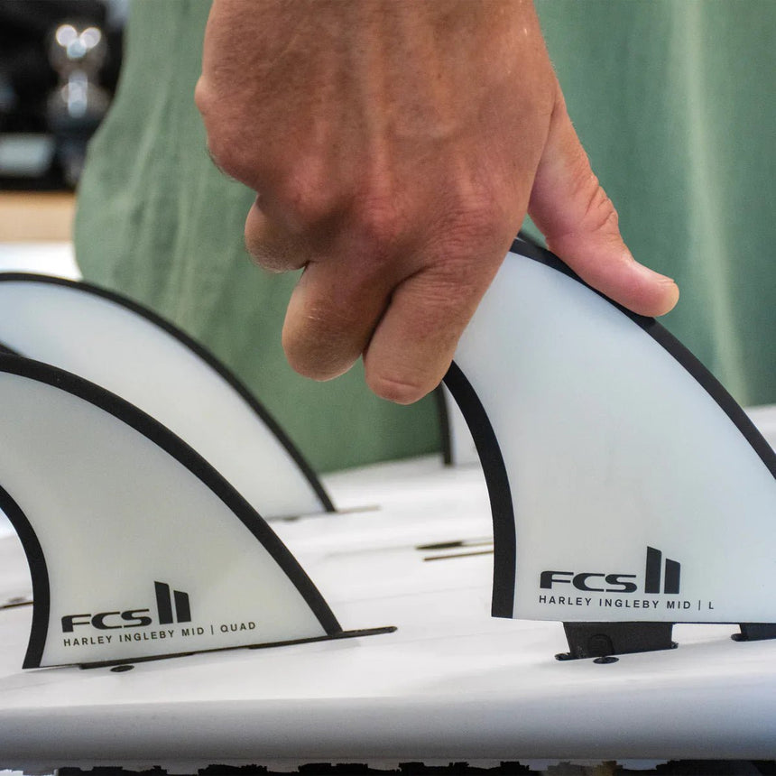 FCS II Harley Mid Tri - Quad PC Retail Fins Black/White#DérivesFcs