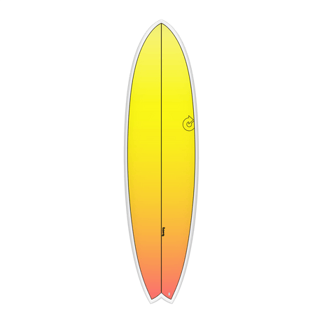 Fish Tet Retro Fade White Rail 6"3 Planche De Surf FishFishTorq