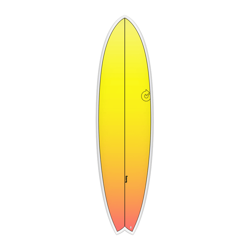 Fish Tet Retro Fade White Rail 7"2 Planche De Surf FishFishTorq