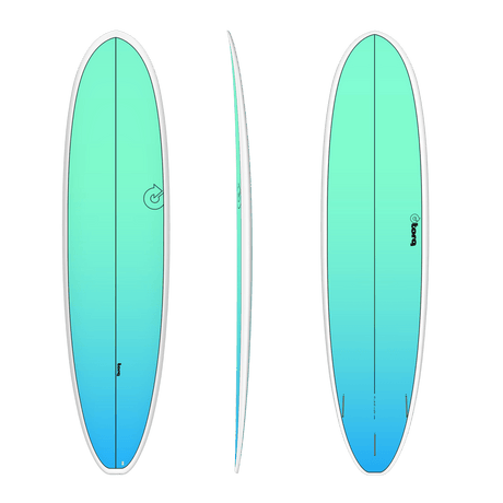 Fun V+ Tet Retro Fade White Rail 7"8 Planche De Surf FunboardFunboard / HybrideTorq