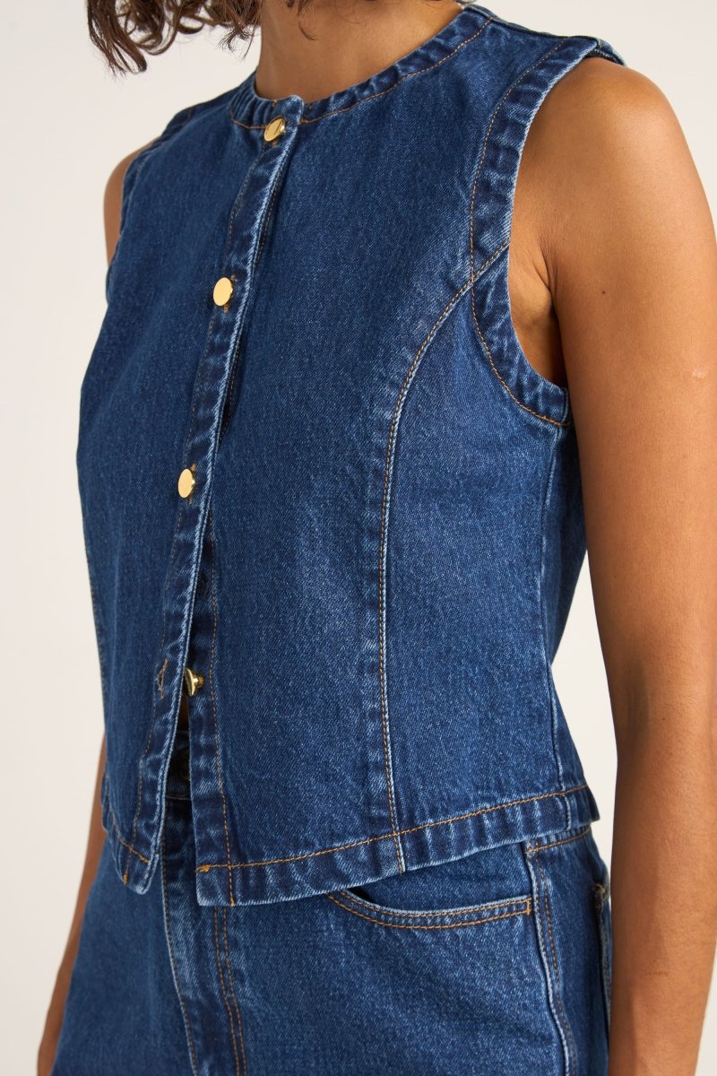 Gia Denim Vest - Top FemmeDébardeursRhythm