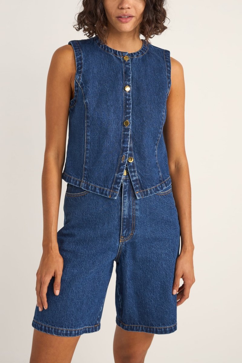 Gia Denim Vest - Top FemmeDébardeursRhythm