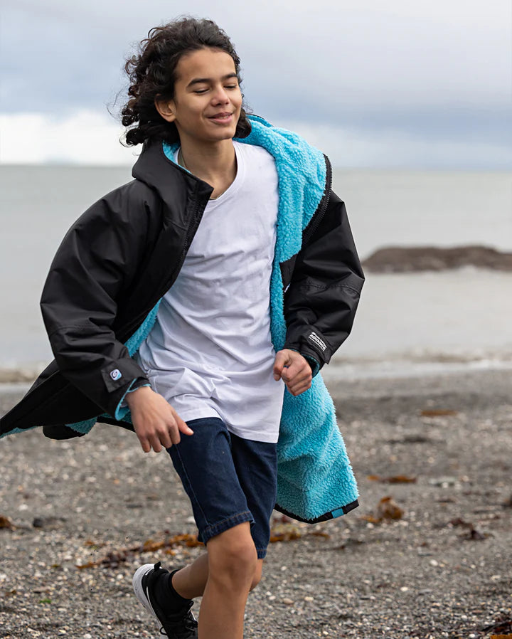 Advance Kids Changerobes - Poncho Impermeable Zippé Niño Negro/Azul