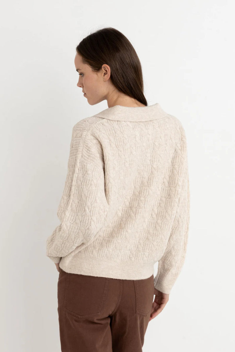 Lexie V - Neck Collared - Pull en V FemmePullRhythm