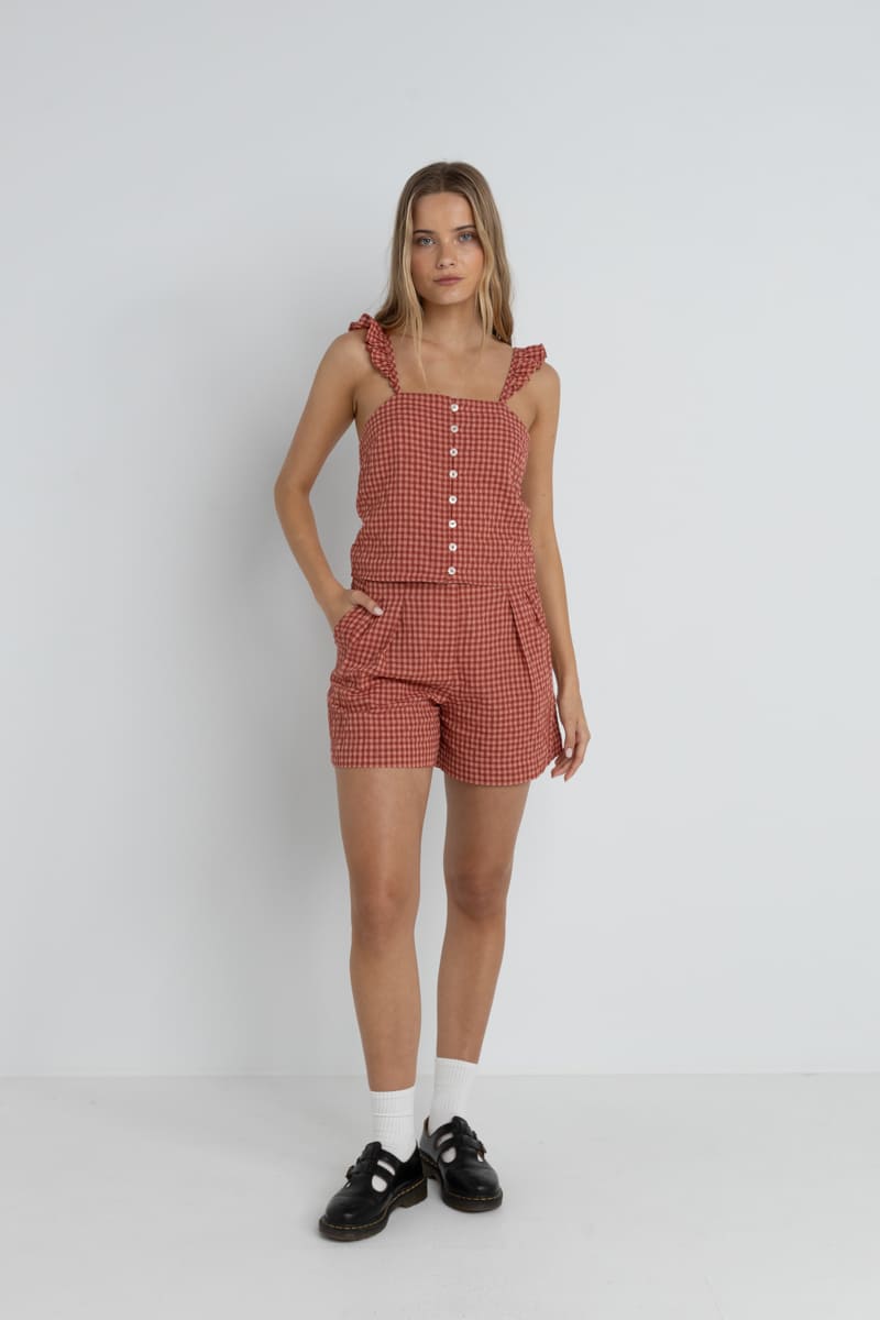 Lola Check Cami - Top FemmeDébardeursRhythm