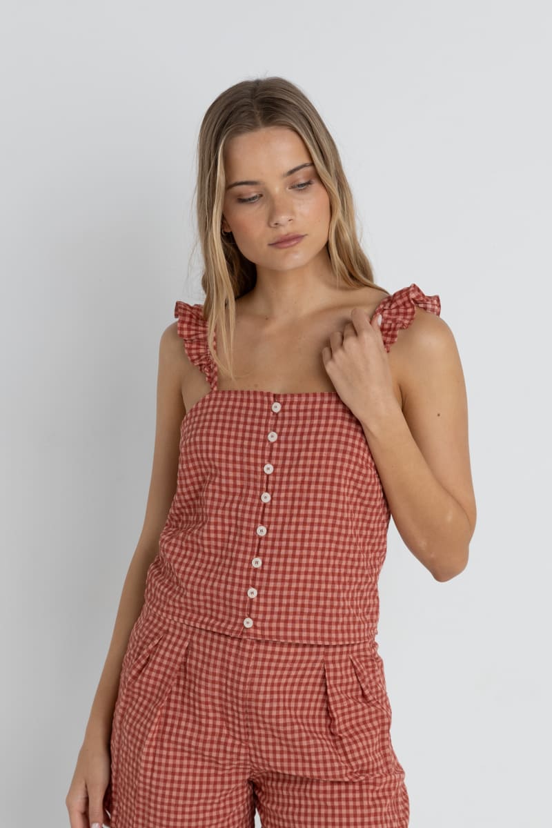 Lola Check Cami - Top FemmeDébardeursRhythm
