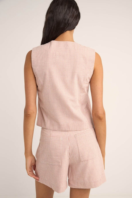 Lola Check Vest Check Vest Femme#DébardeursRhythm