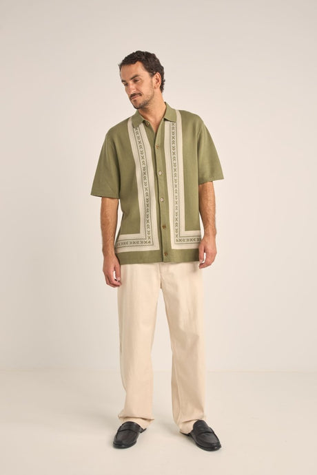 Loma Knitted Ss Chemise Homme#ChemisesRhythm