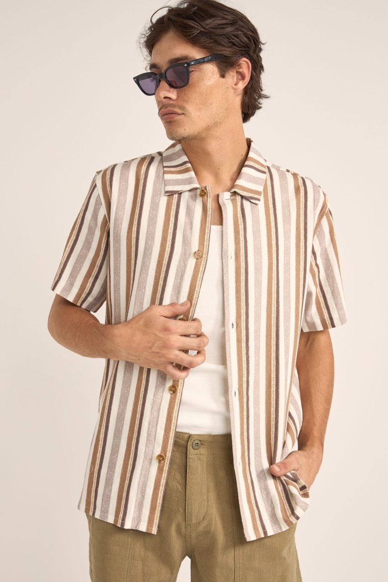 Paisley Stripe Ss Chemise Homme#ChemisesRhythm