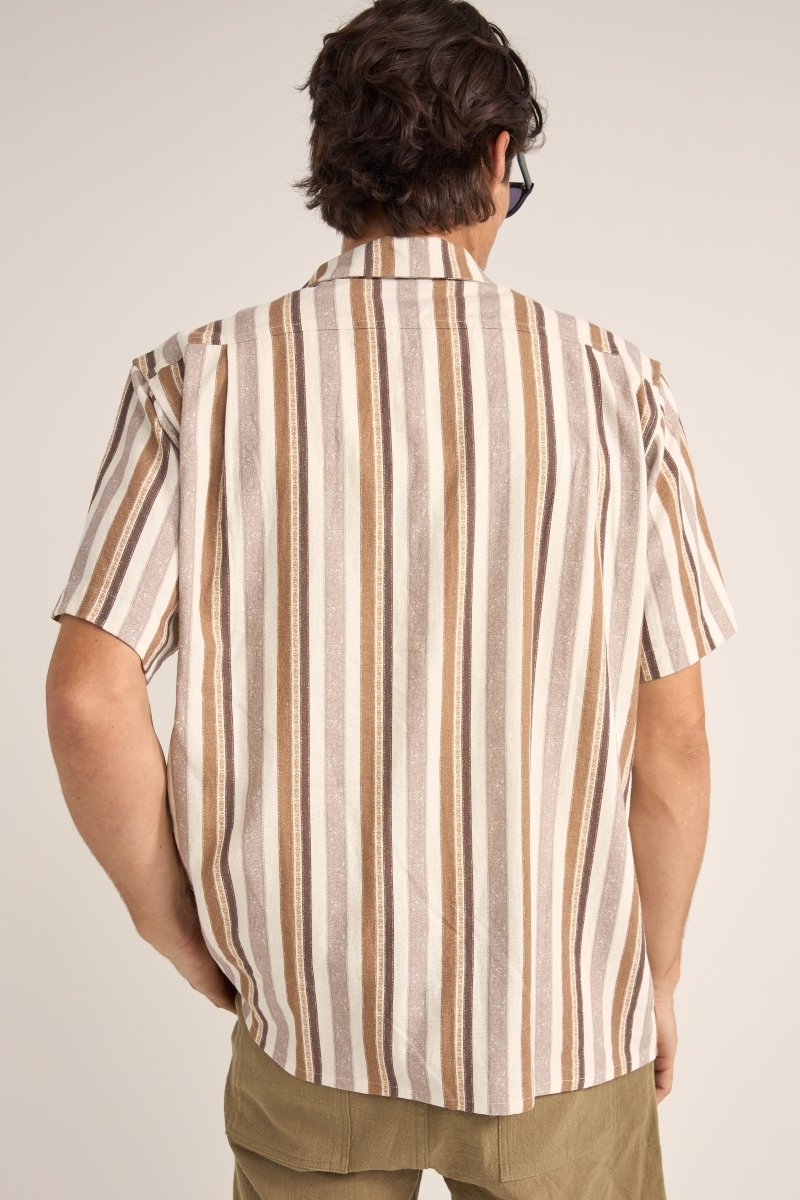 Paisley Stripe Ss Chemise Homme#ChemisesRhythm