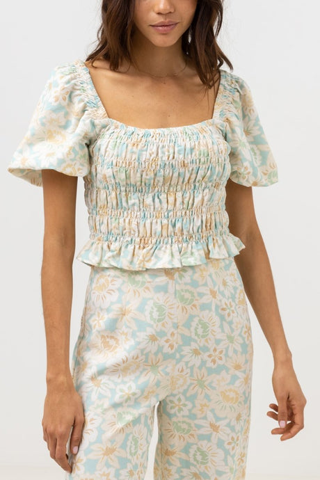 Paloma Floral Smocked - Top FemmeDébardeursRhythm