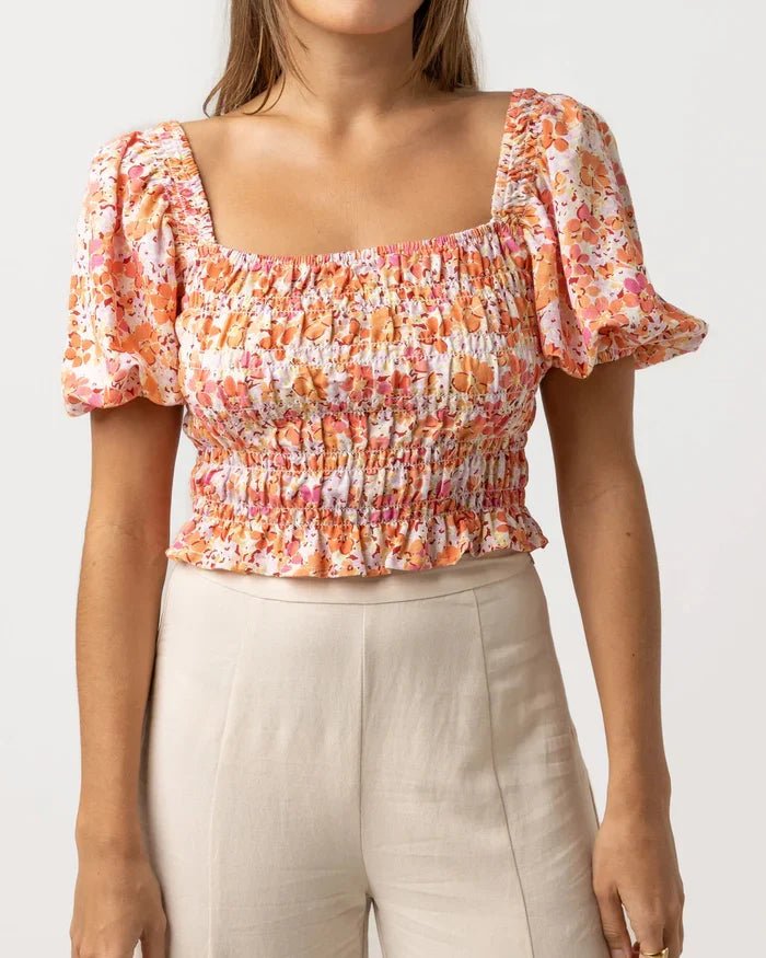 Rosa Floral Smocked - Top FemmeDébardeursRhythm