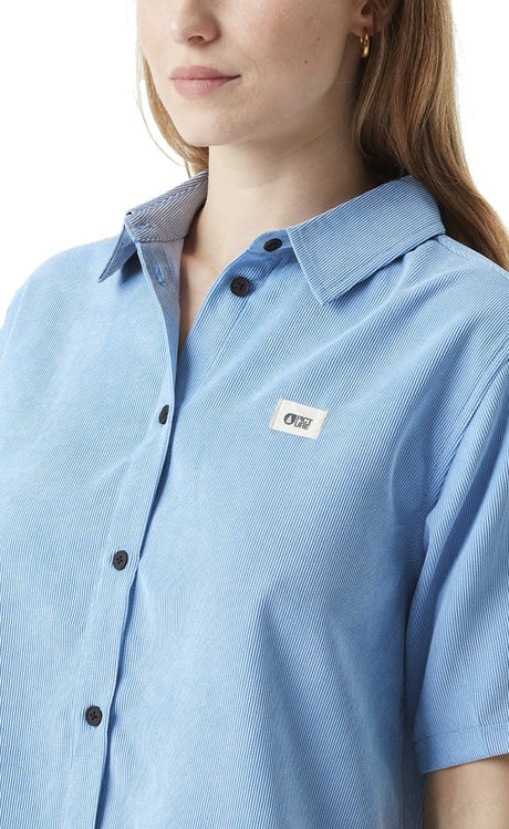Sesia Cord Shirt Chemise Femme Vista Blue#ChemisesPicture