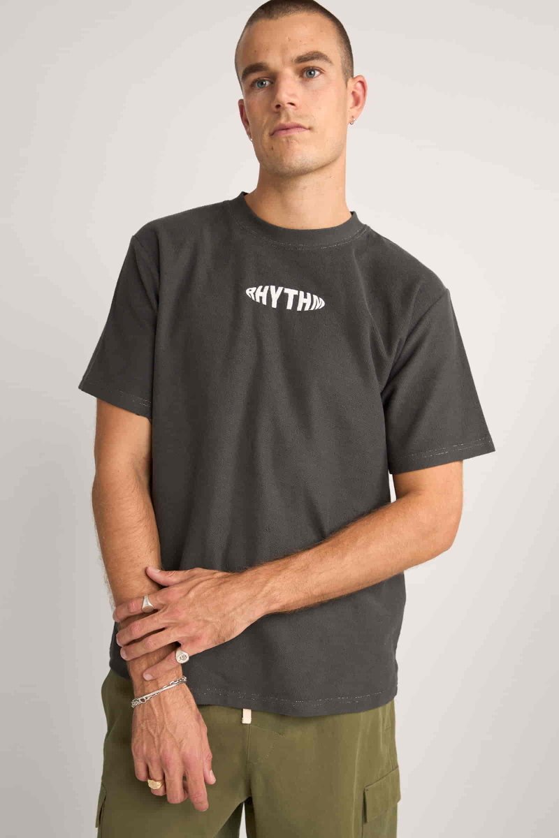 Terry Contrast Stitch Ss T-Shirt Homme#Tee ShirtsRhythm