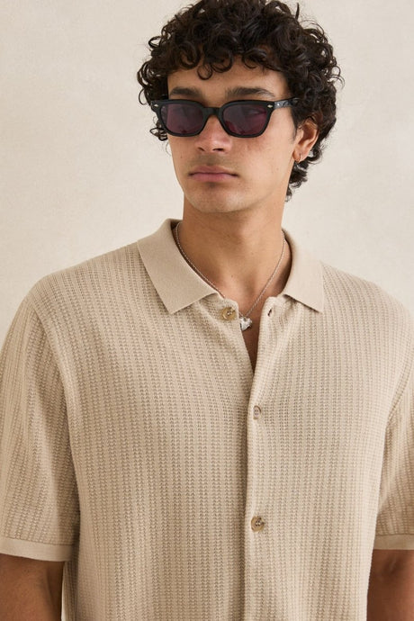 Textured Knit SS - Chemise HommeChemisesRhythm