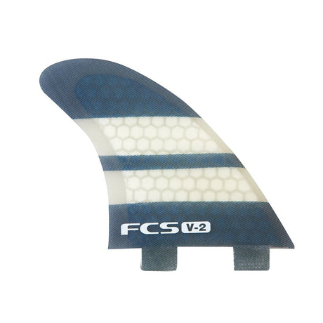 V - 2 PC Tri Fin Set Blue/White#DérivesFcs