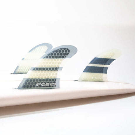 V - 2 PC Tri - Quad Fin Set Blue/White#DérivesFcs