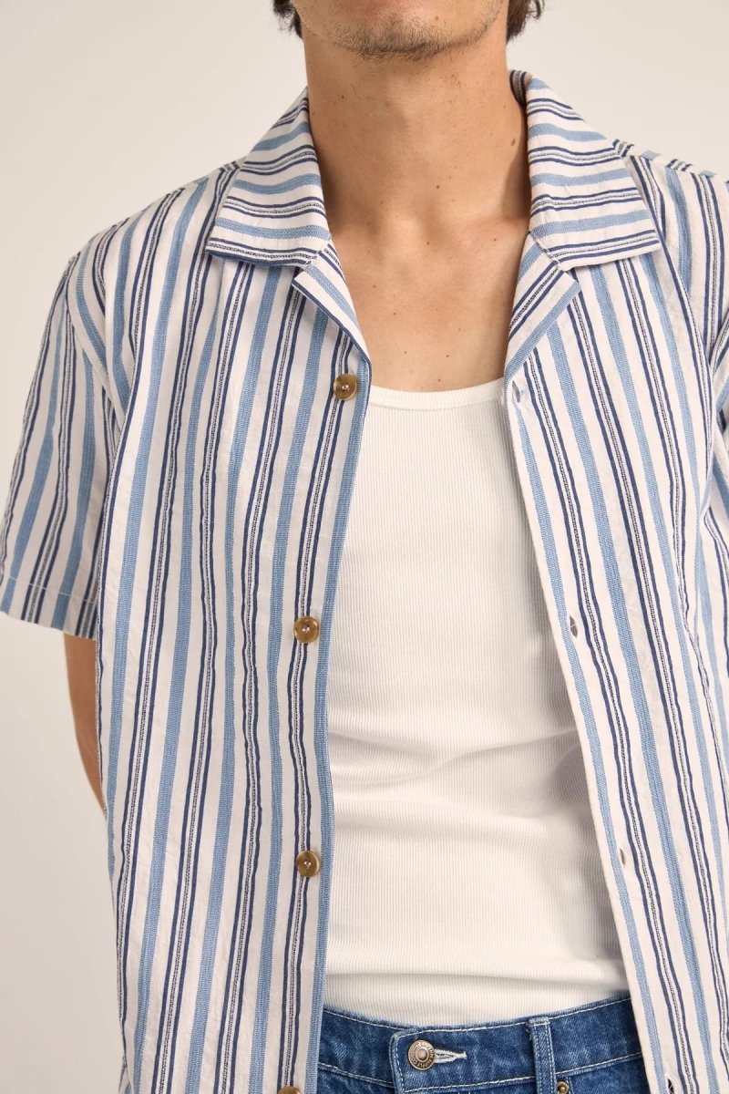 Vacation Strip Ss Chemise Homme#ChemisesRhythm