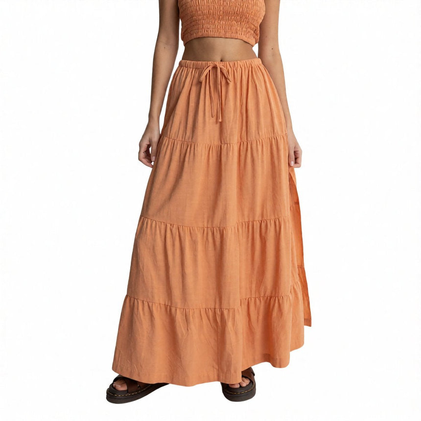 Villa Tiered - Jupe Longue Femme#SkirtRhythm