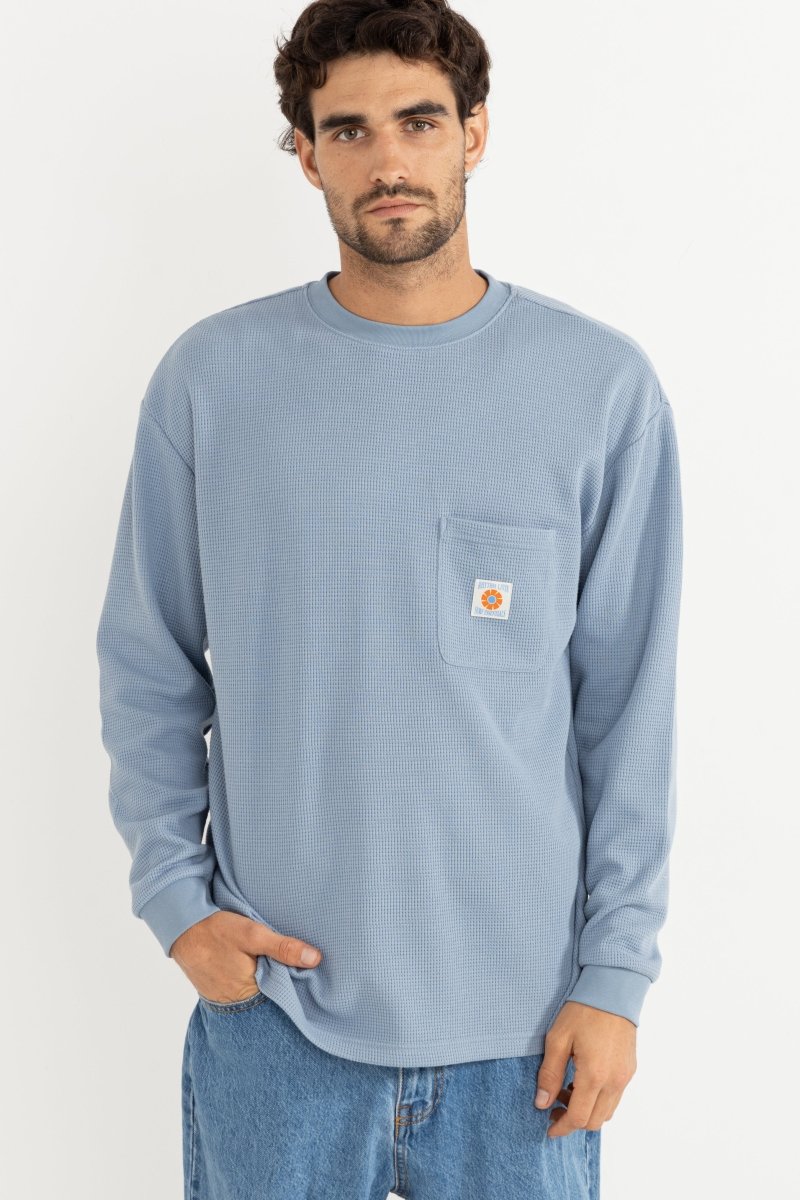 Vintage Pocket Waffle - T Shirt Homme Manches LonguesTee ShirtsRhythm