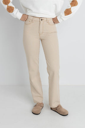 Willa Stripe Straight Leg Jean - Pantalon FemmePantalonsRhythm
