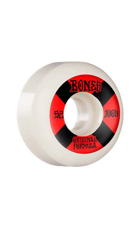 100'S 52Mm V5 #4 White Sidecut (Jeu De 4) Roues De Skate#Roues SkateBones