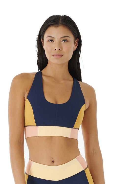 Mirage Aloe Crop Navy Brassiere De Sport Femme#Sous VêtementsRip Curl