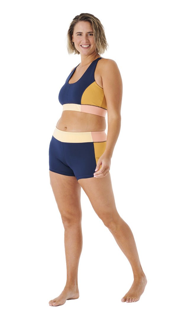 Mirage Aloe Crop Navy Brassiere De Sport Femme#Sous VêtementsRip Curl
